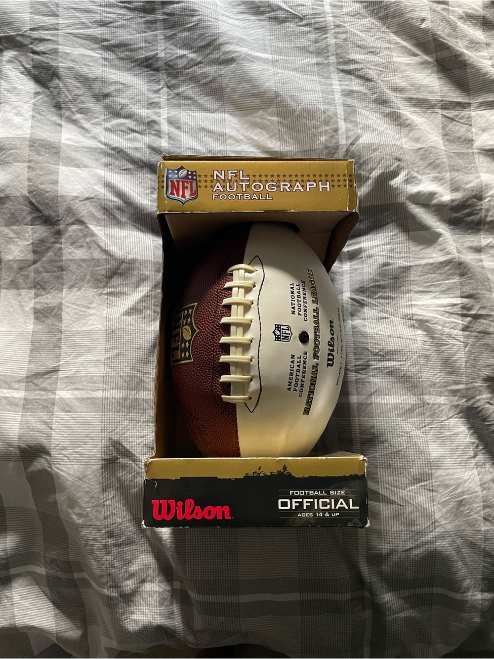 Wilson Autograph Football (The duke)- White and Brown